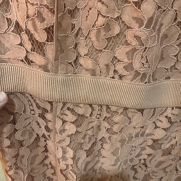 New York & Company Dusty Rose Lace Midi Dress - Picture 8 of 8